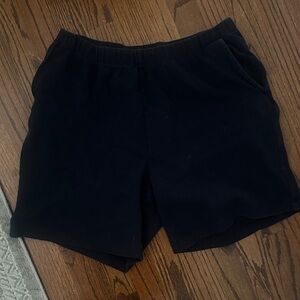 Lands' End Navy Blue Athletic Shorts with Pockets